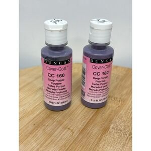 Duncan Covercoat Glazes Deep Purple CC 160 2oz. Bottles Lot of 2 Bottles NEW